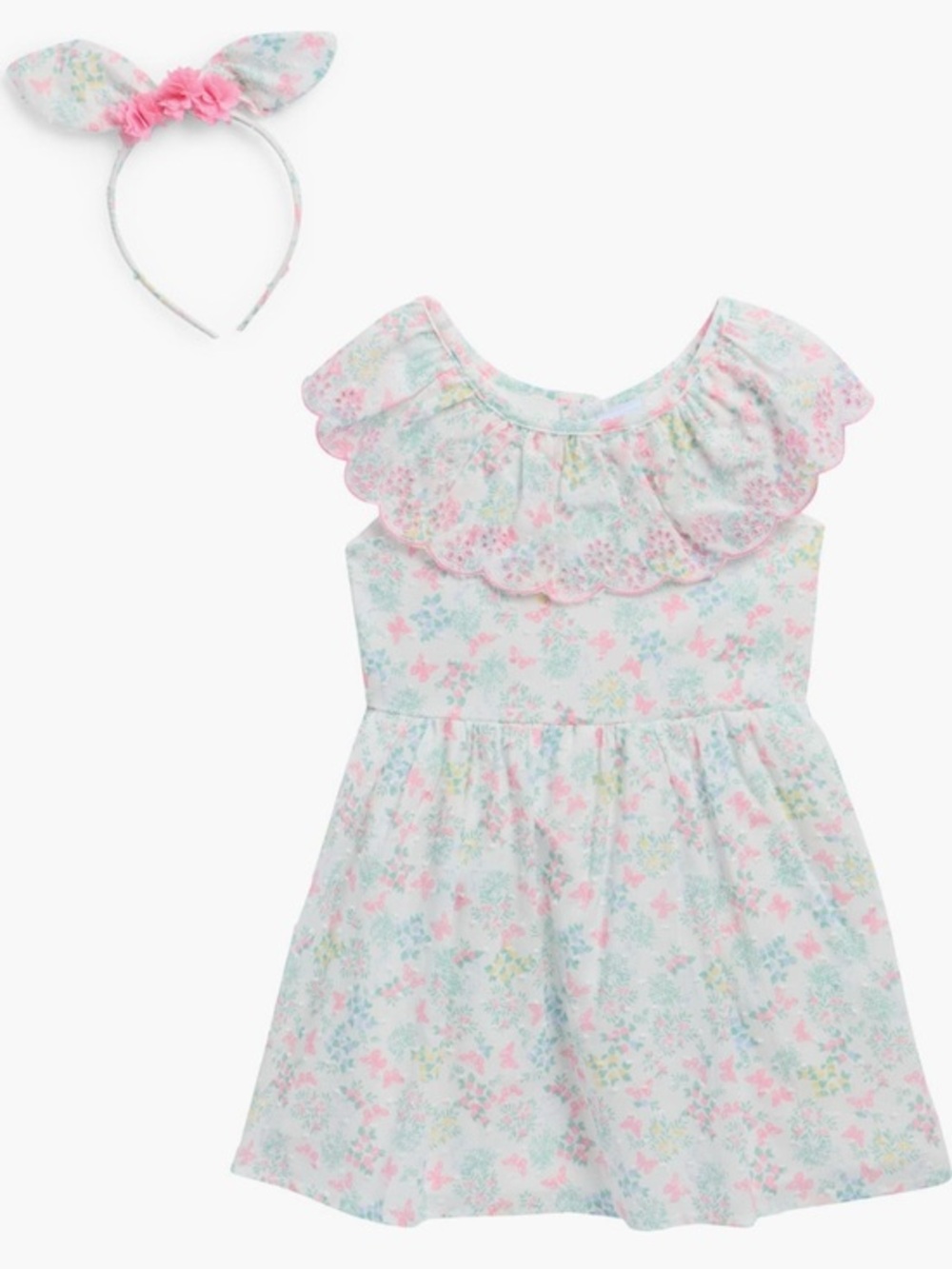NEW…Draper James Floral Ruffled Sundress with Headband